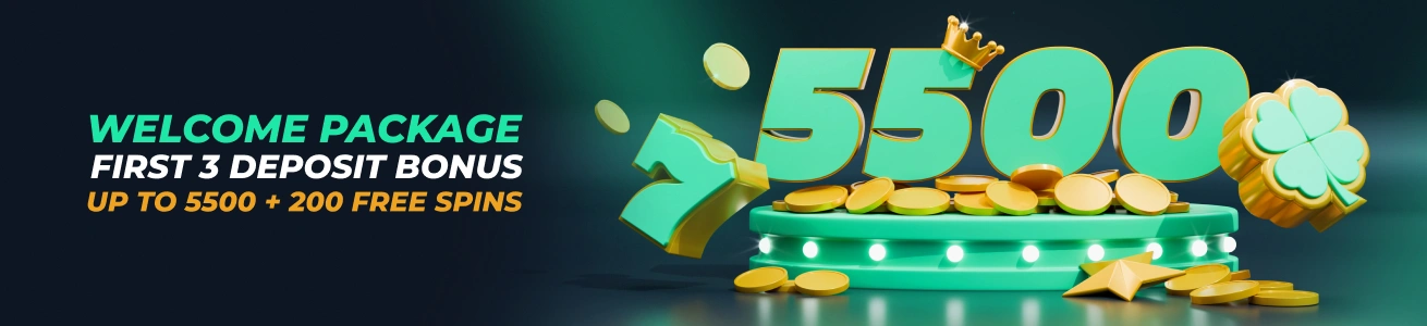 Welcome casino package: Up to £5,500 across three deposits